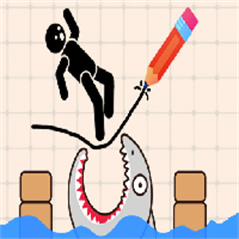 Draw and Save Stickman — free online game screenshot and gameplay preview