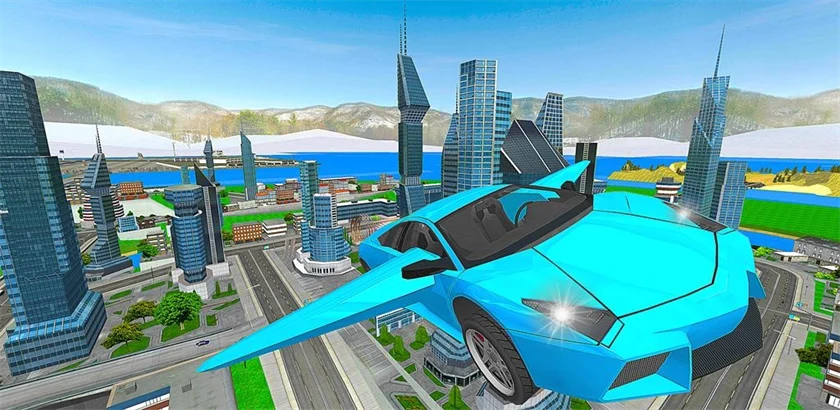 Flying Car Simulator — free online game screenshot and gameplay preview