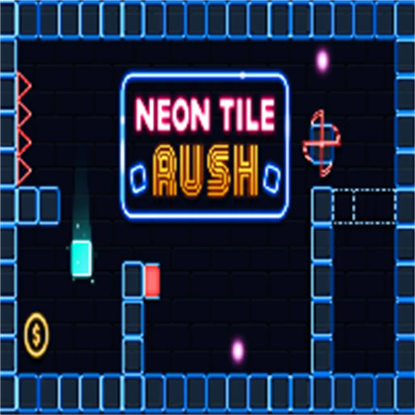 Neon Tile Rush — free online game screenshot and gameplay preview
