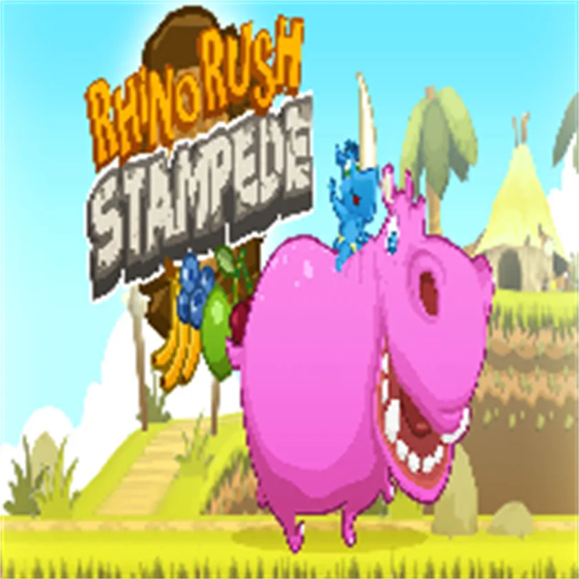 Rhino Rush Stampede — free online game screenshot and gameplay preview