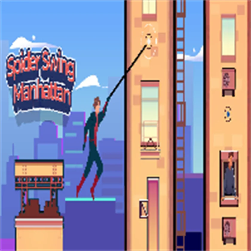 Spider Swing Manhattan — free online game screenshot and gameplay preview