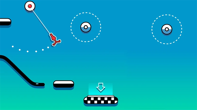 Stickman Hook — free online game screenshot and gameplay preview