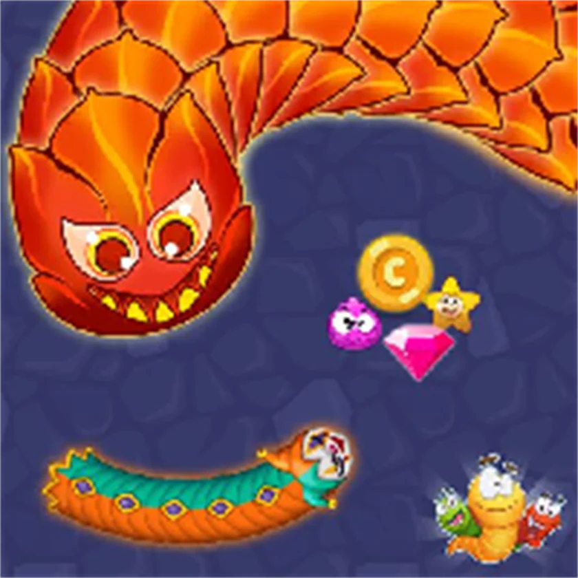 Worm Hunt - Snake zone iO game — free online game screenshot and gameplay preview