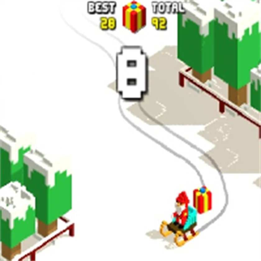 Xmas Slope — free online game screenshot and gameplay preview